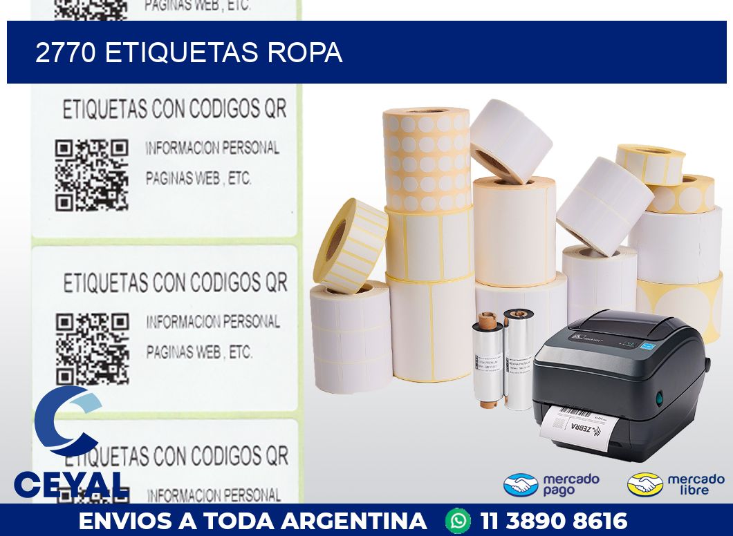 2770 ETIQUETAS ROPA