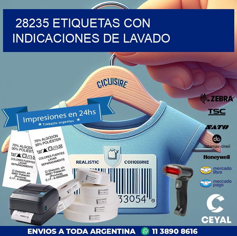 28235 ETIQUETAS CON INDICACIONES DE LAVADO