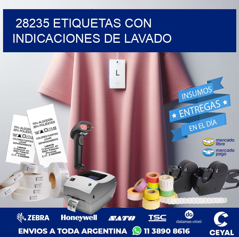 28235 ETIQUETAS CON INDICACIONES DE LAVADO