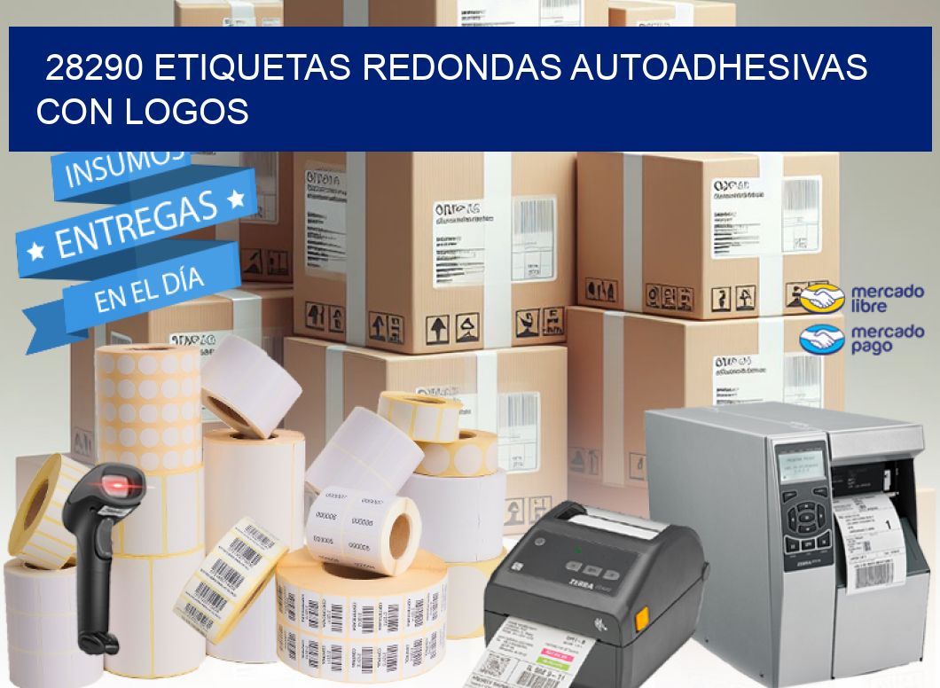 28290 ETIQUETAS REDONDAS AUTOADHESIVAS CON LOGOS