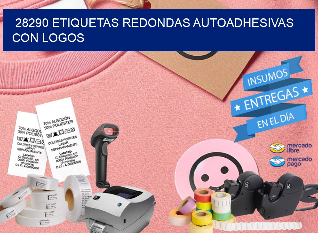 28290 ETIQUETAS REDONDAS AUTOADHESIVAS CON LOGOS