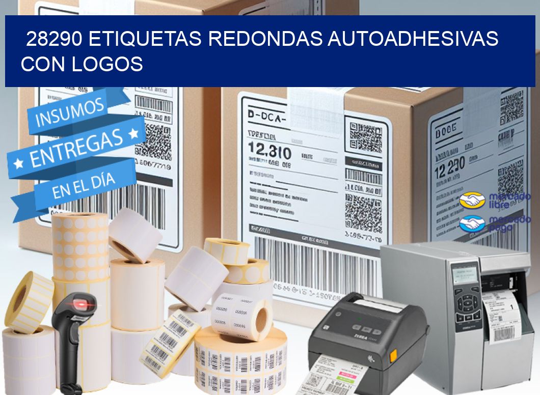 28290 ETIQUETAS REDONDAS AUTOADHESIVAS CON LOGOS