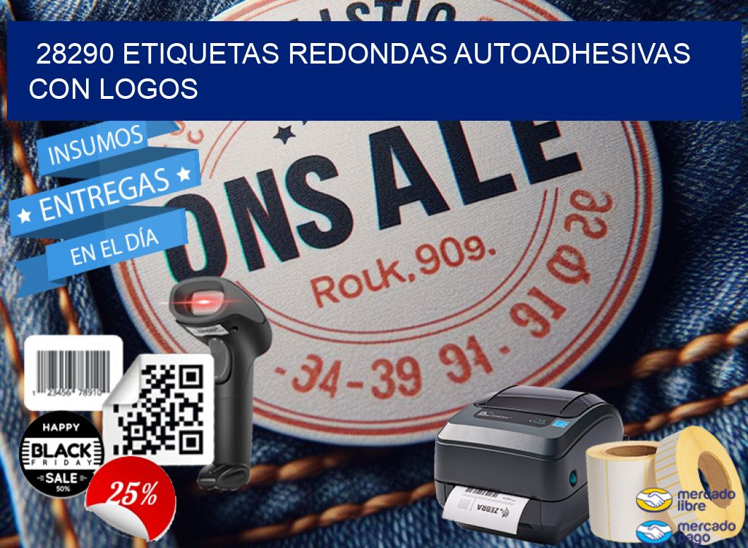 28290 ETIQUETAS REDONDAS AUTOADHESIVAS CON LOGOS