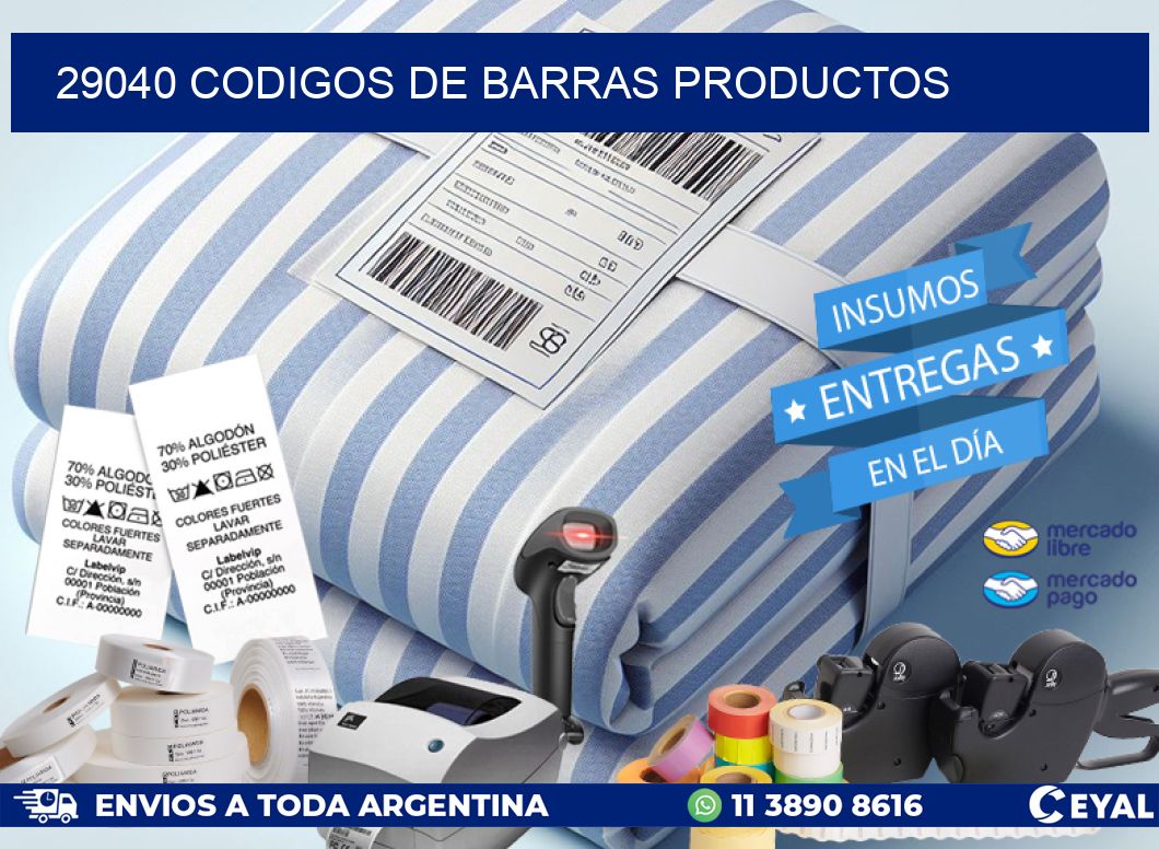 29040 Codigos de barras productos