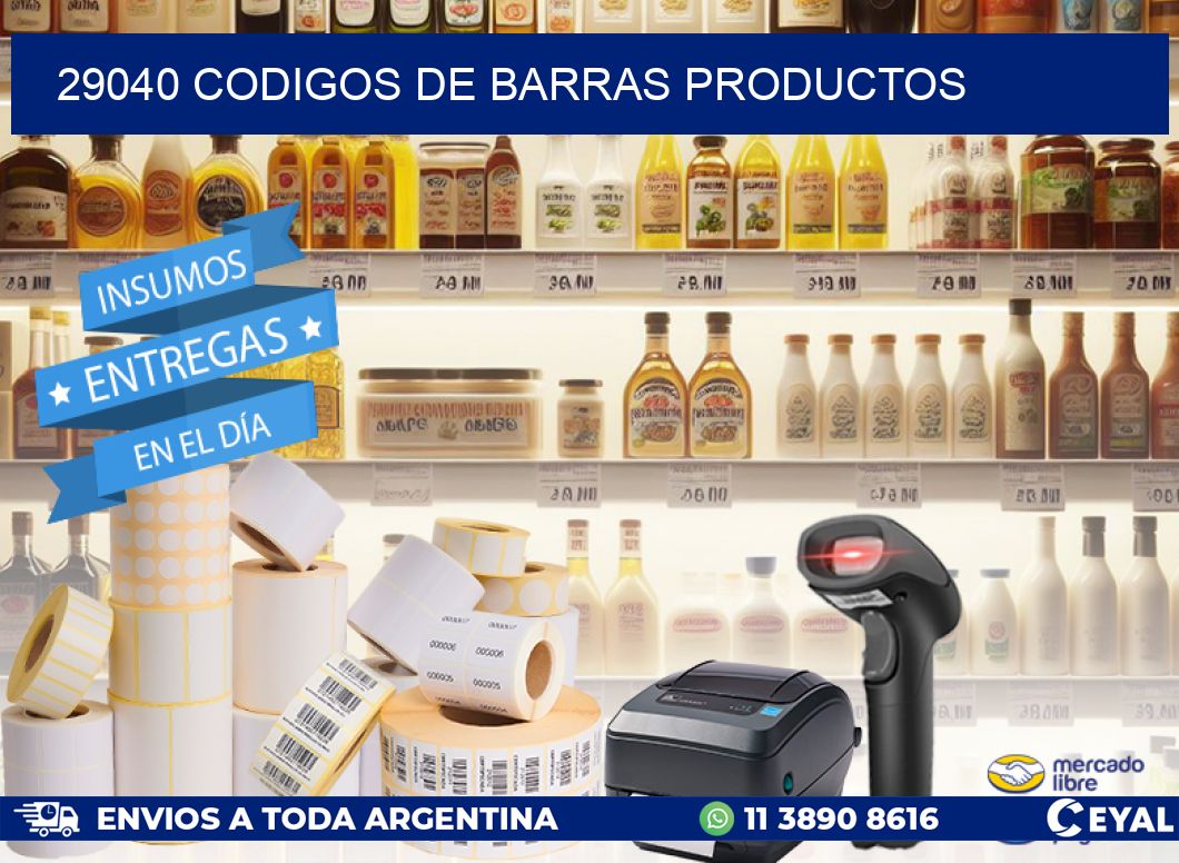 29040 Codigos de barras productos