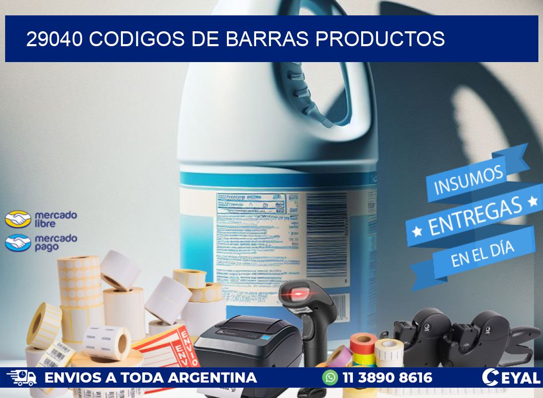 29040 Codigos de barras productos