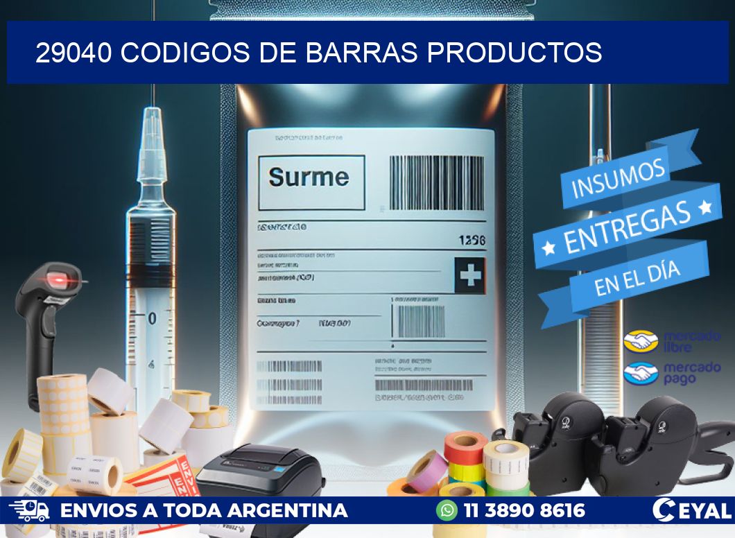 29040 Codigos de barras productos