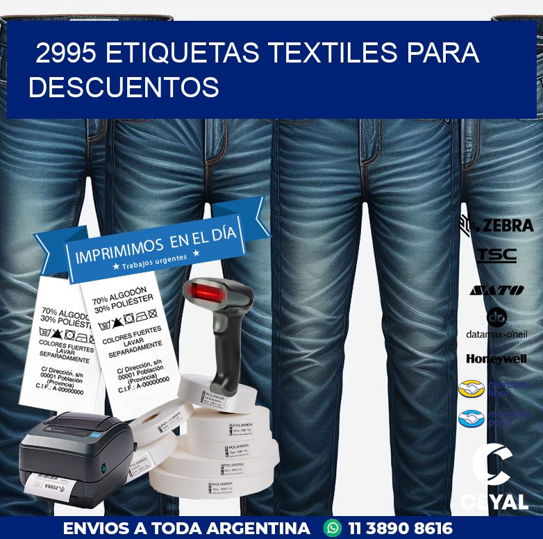 2995 ETIQUETAS TEXTILES PARA DESCUENTOS