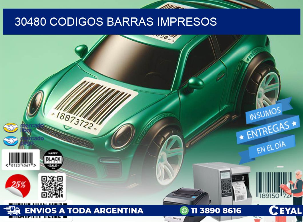 30480 codigos barras impresos