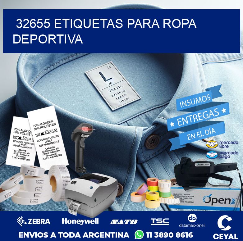 32655 ETIQUETAS PARA ROPA DEPORTIVA