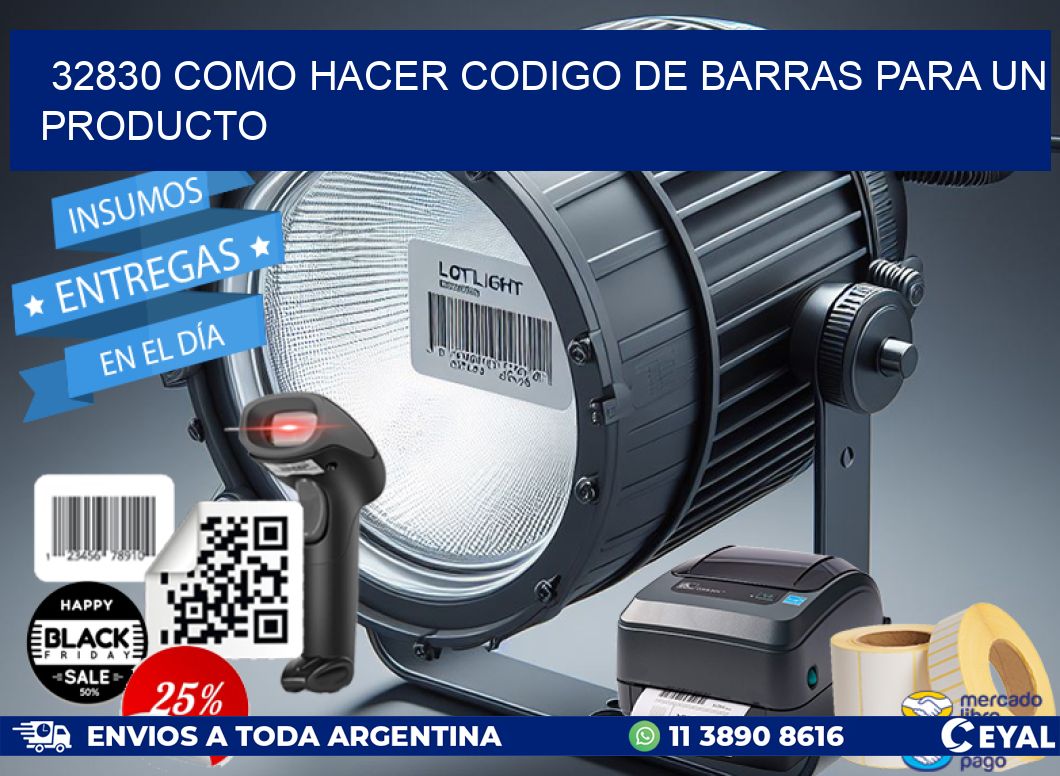 32830 como hacer codigo de barras para un producto