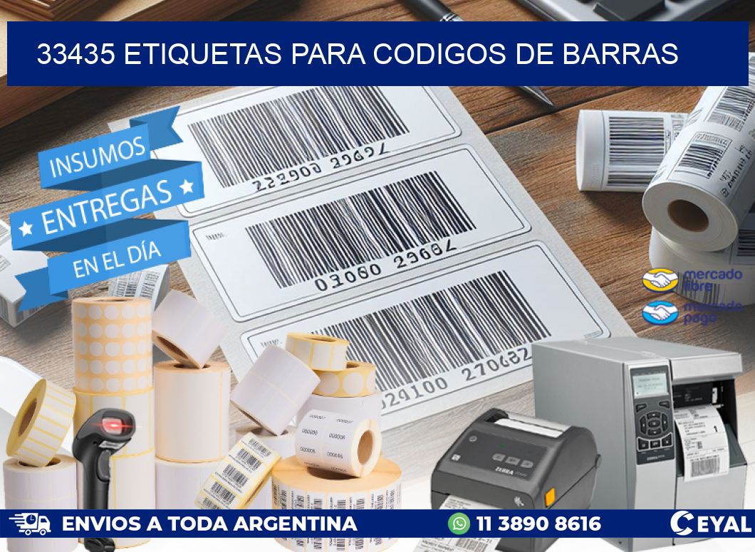 33435 ETIQUETAS PARA CODIGOS DE BARRAS
