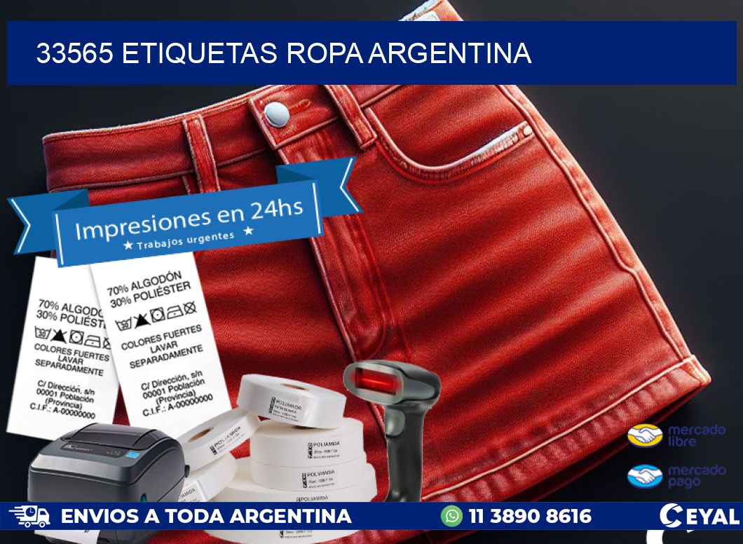 33565 ETIQUETAS ROPA ARGENTINA