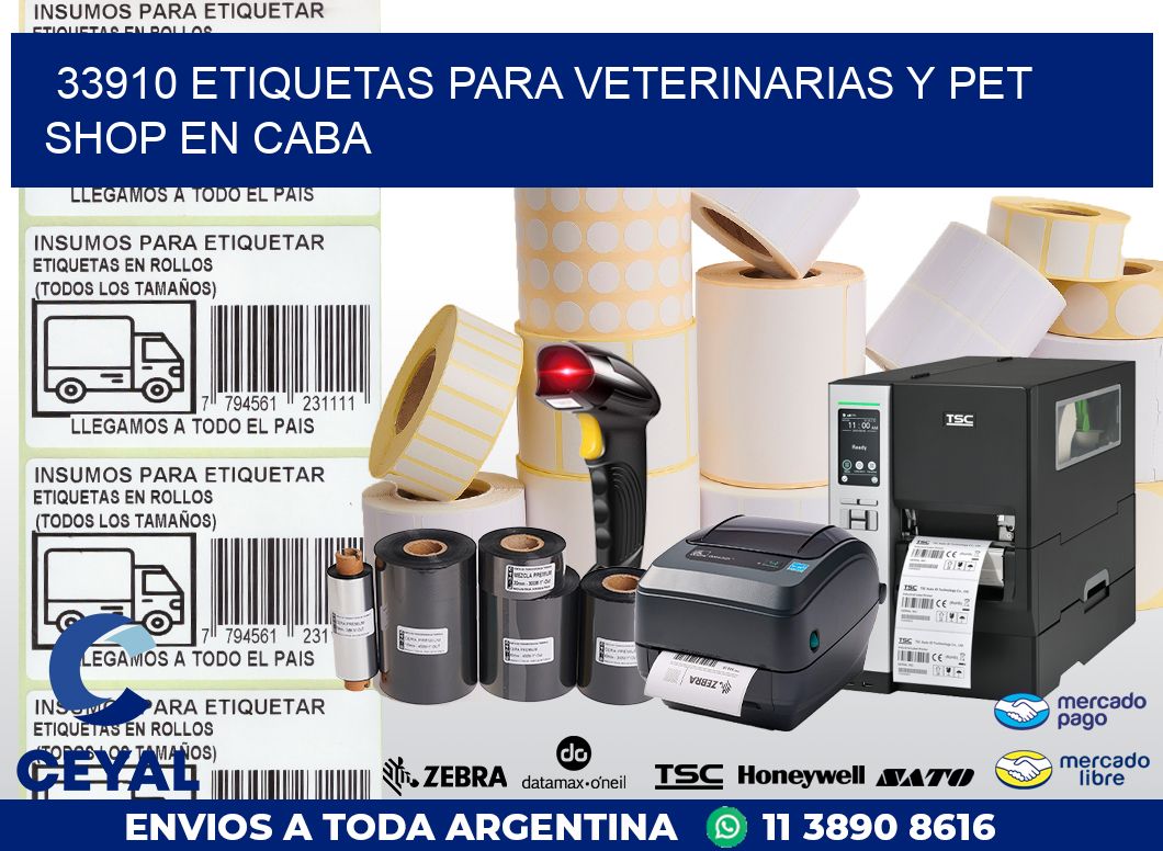 33910 ETIQUETAS PARA VETERINARIAS Y PET SHOP EN CABA