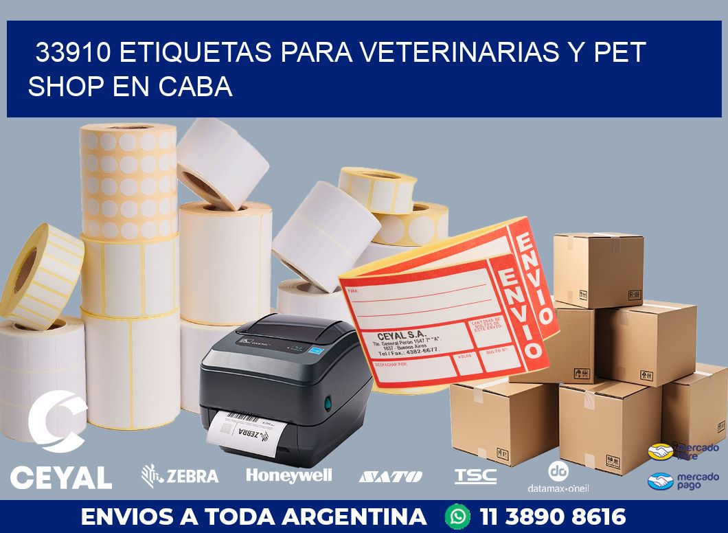 33910 ETIQUETAS PARA VETERINARIAS Y PET SHOP EN CABA