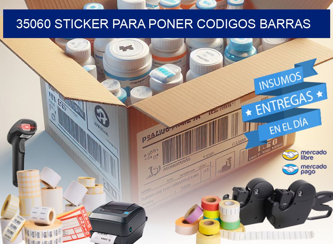 35060 STICKER PARA PONER CODIGOS BARRAS