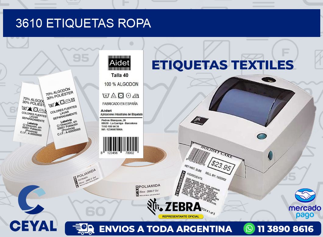 3610 ETIQUETAS ROPA