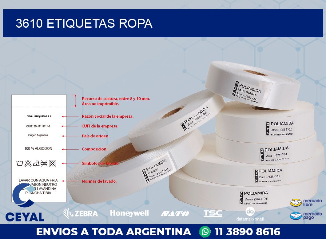 3610 ETIQUETAS ROPA