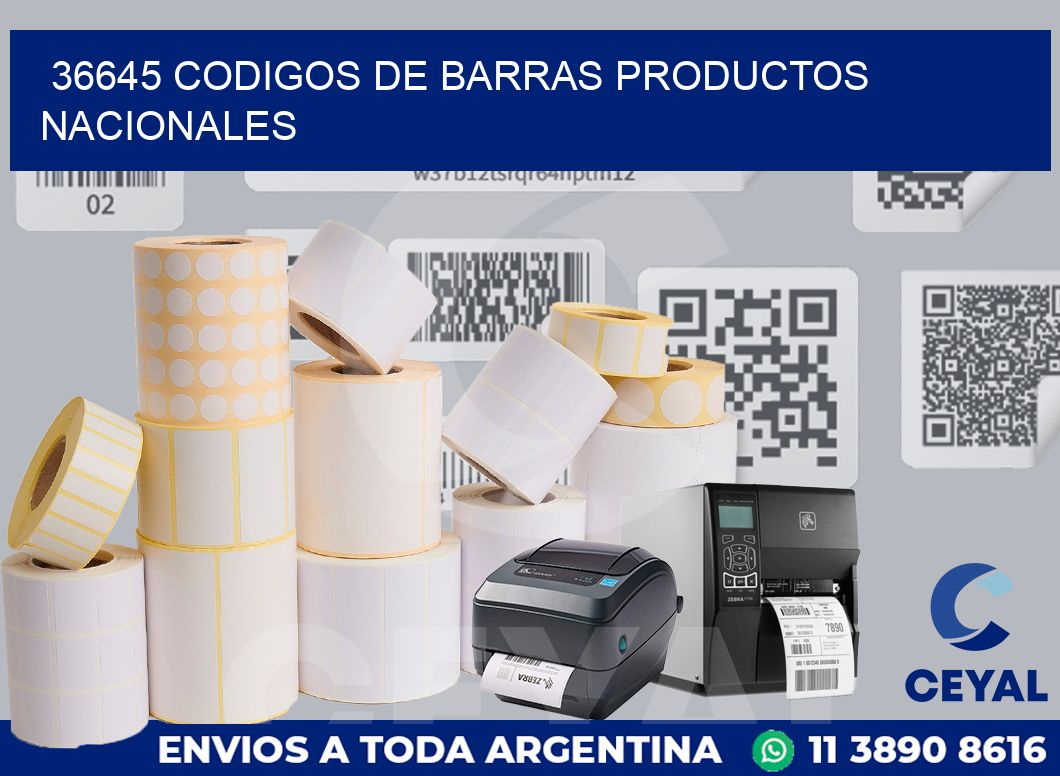 36645 codigos de barras productos nacionales