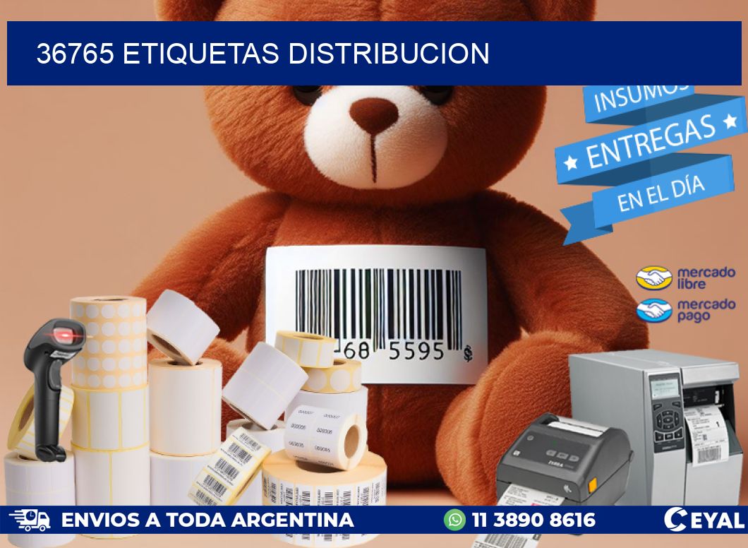 36765 etiquetas distribucion