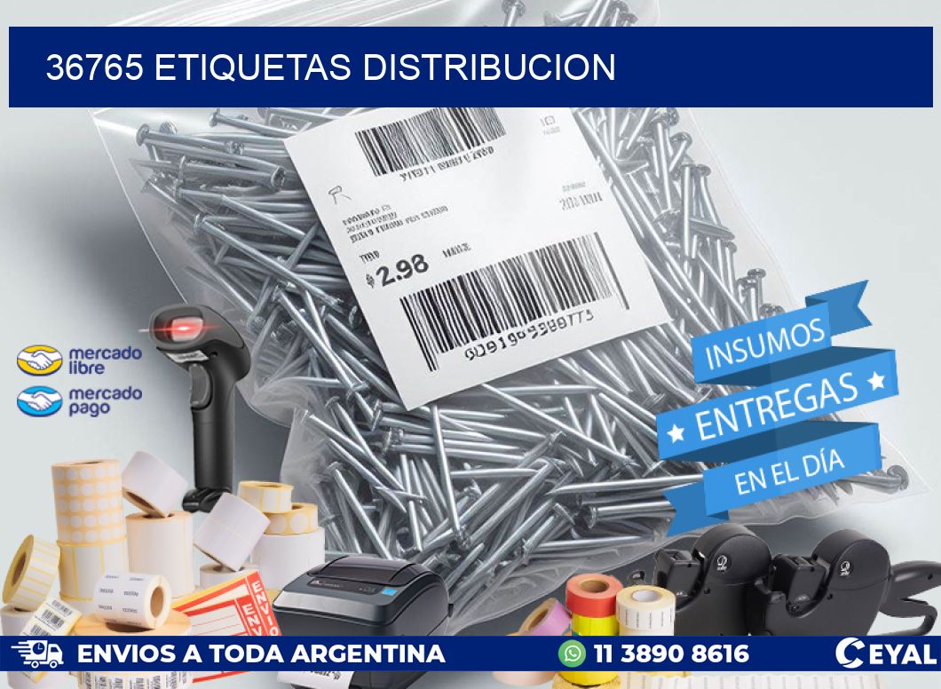 36765 etiquetas distribucion