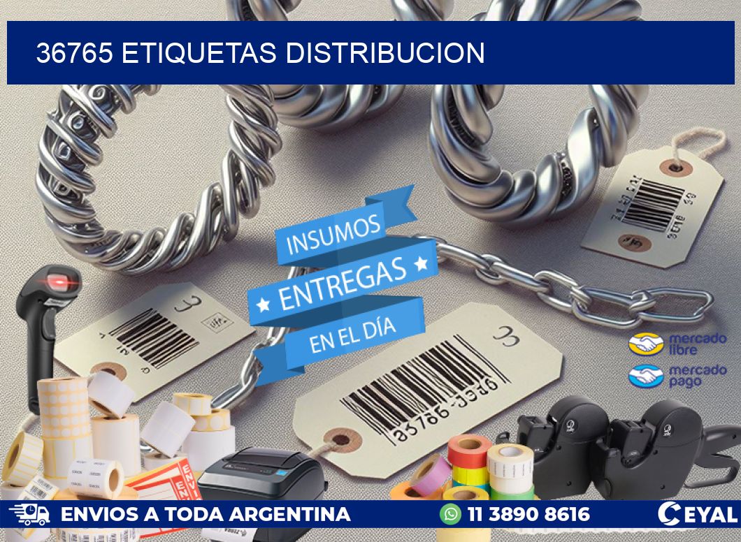 36765 etiquetas distribucion