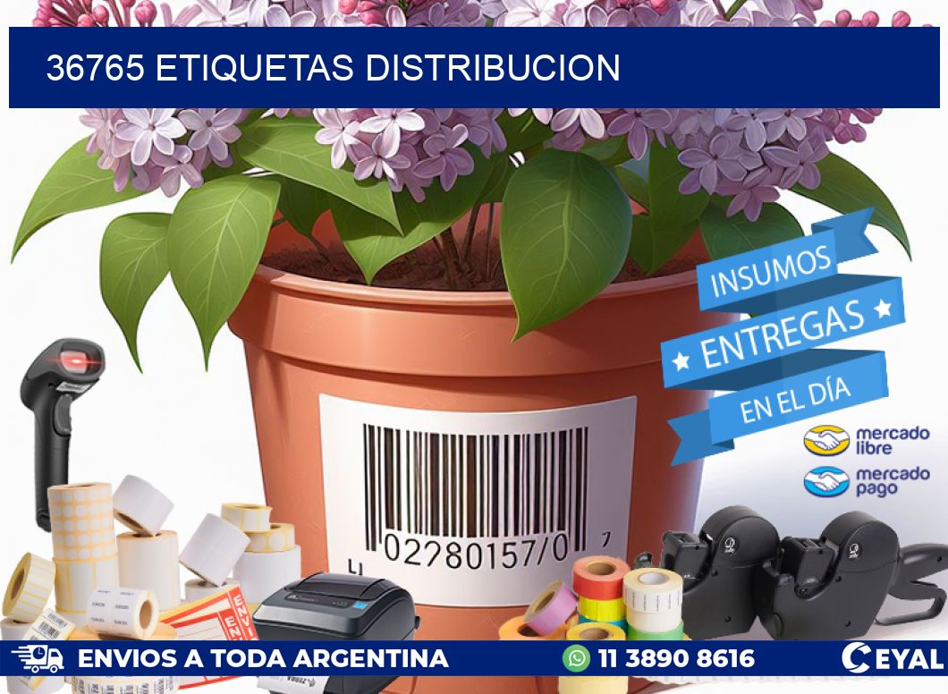 36765 etiquetas distribucion