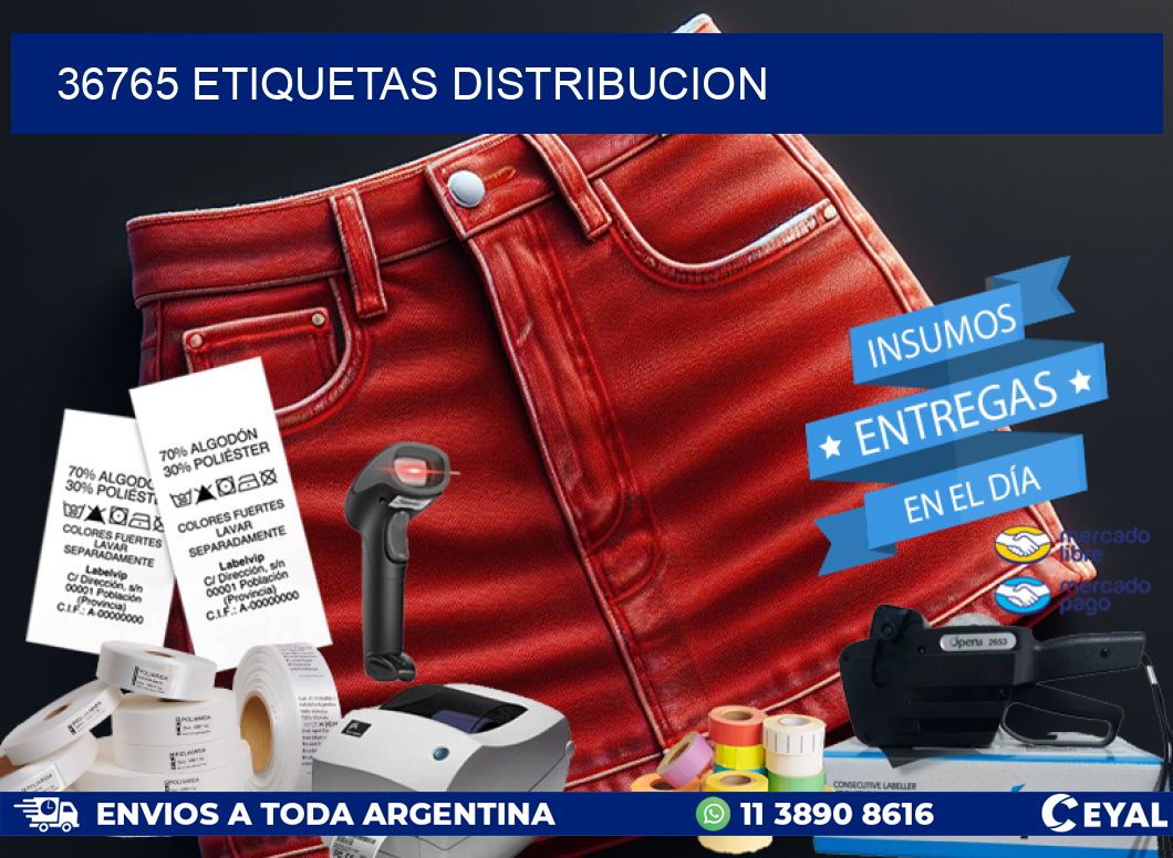 36765 etiquetas distribucion