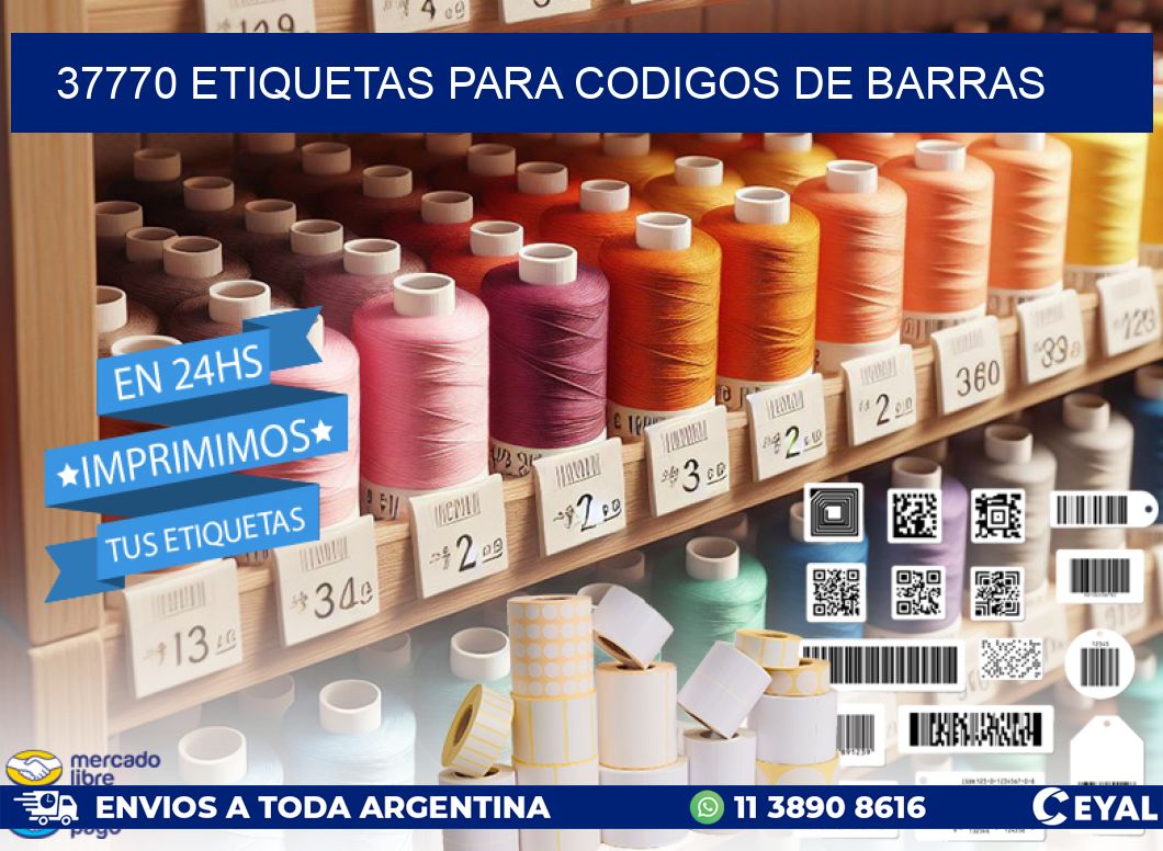 37770 ETIQUETAS PARA CODIGOS DE BARRAS