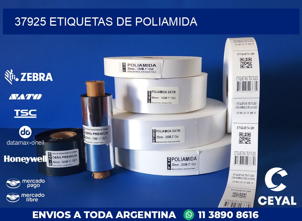 37925 ETIQUETAS DE POLIAMIDA