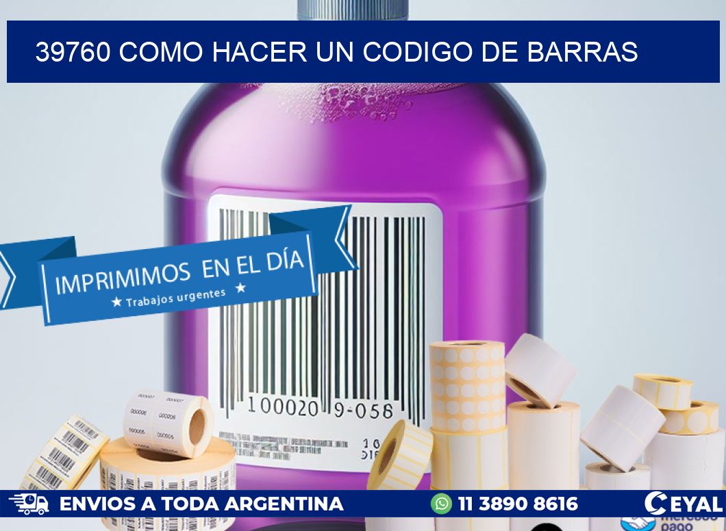 39760 como hacer un codigo de barras