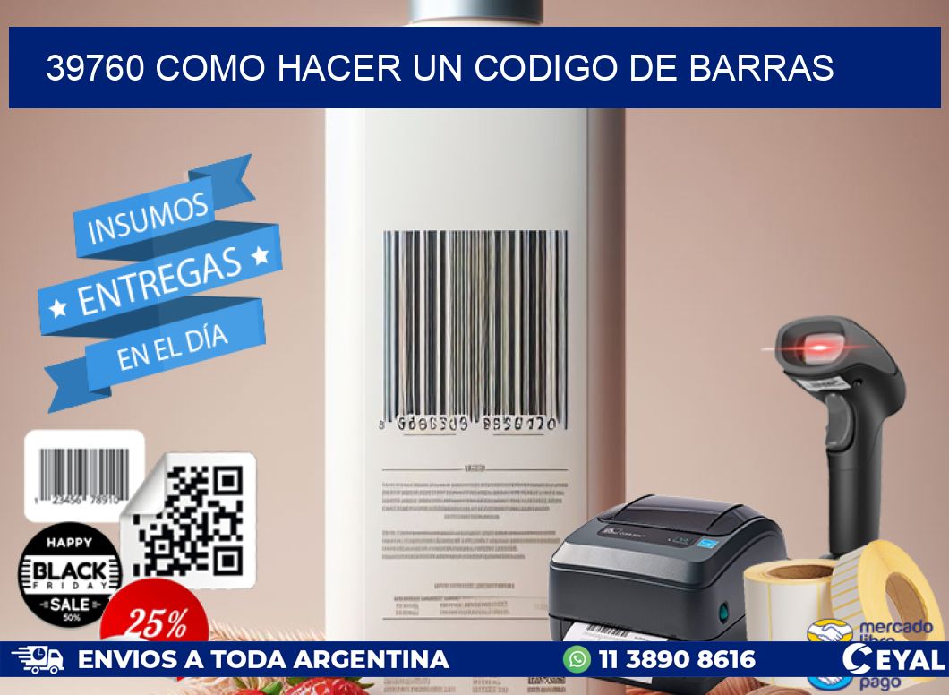 39760 como hacer un codigo de barras
