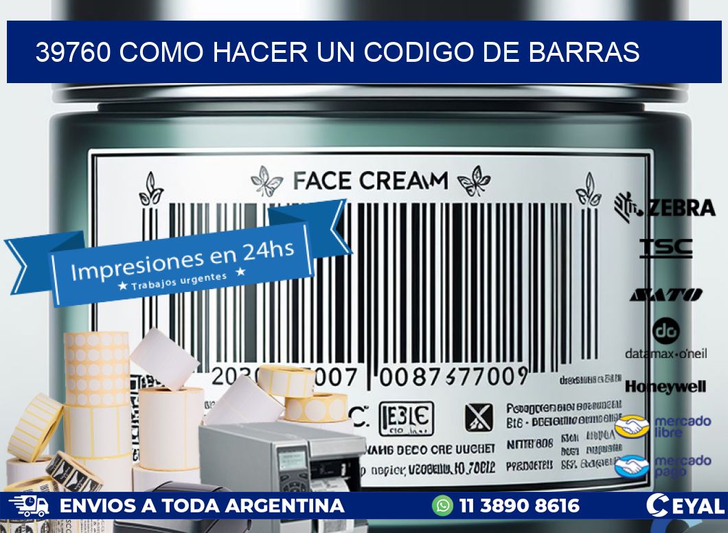 39760 como hacer un codigo de barras