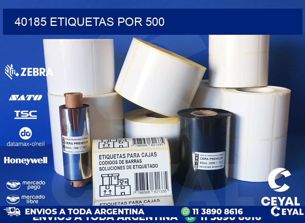 40185 ETIQUETAS POR 500