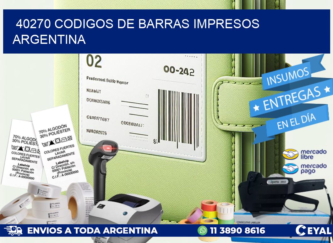 40270 Codigos de barras impresos Argentina