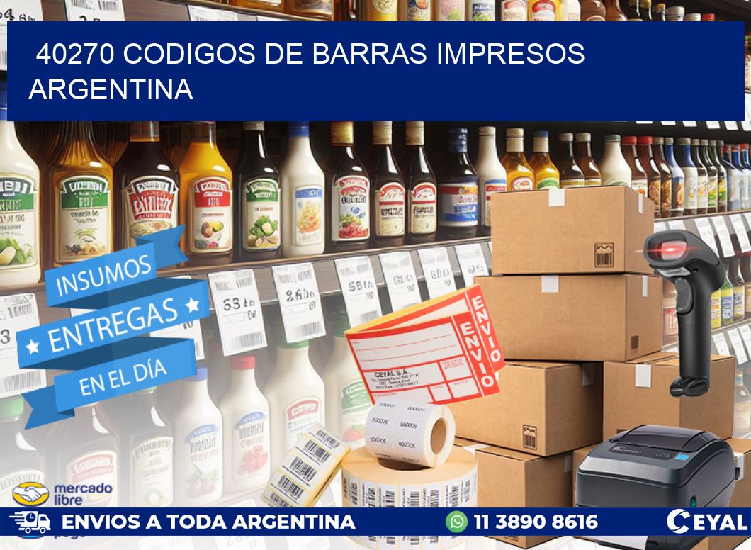 40270 Codigos de barras impresos Argentina