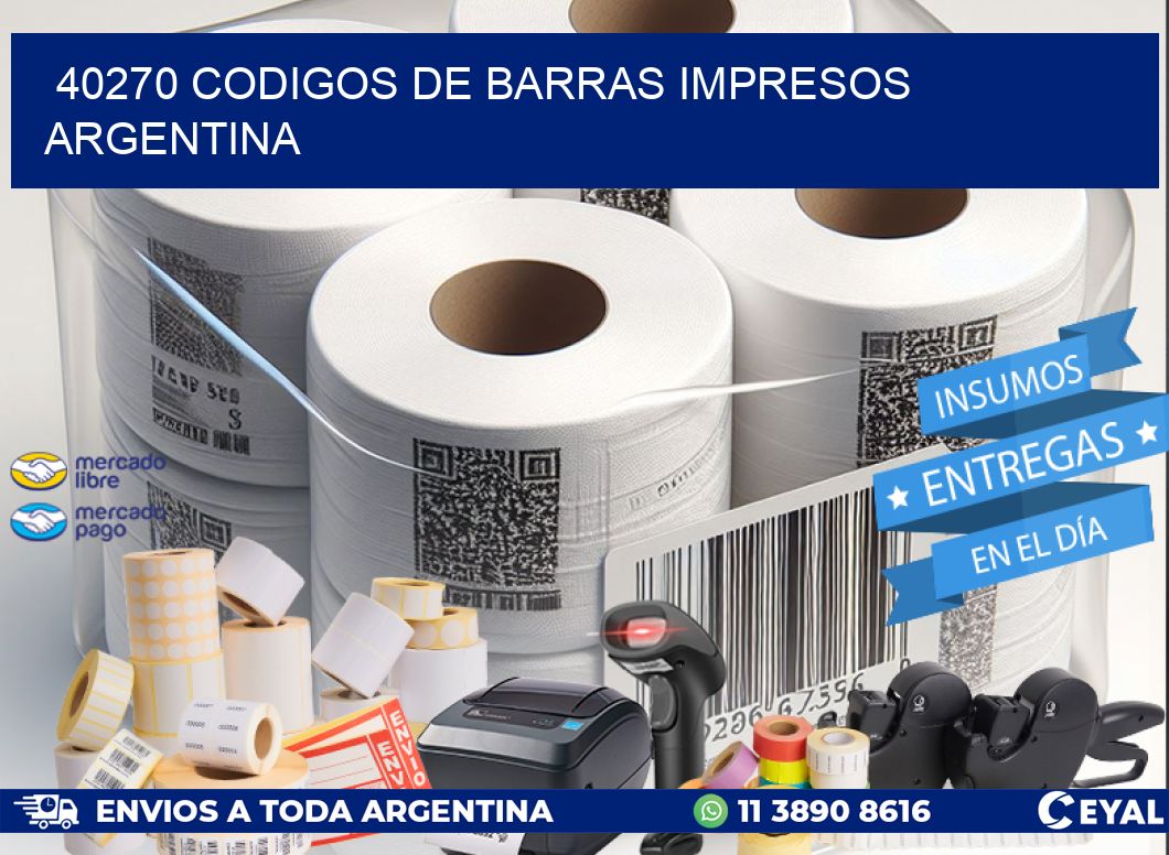 40270 Codigos de barras impresos Argentina