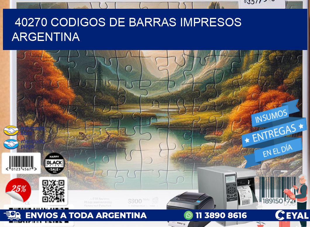 40270 Codigos de barras impresos Argentina