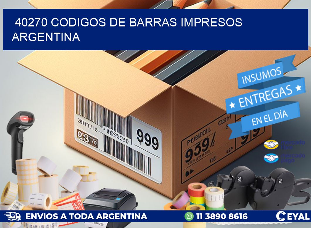 40270 Codigos de barras impresos Argentina