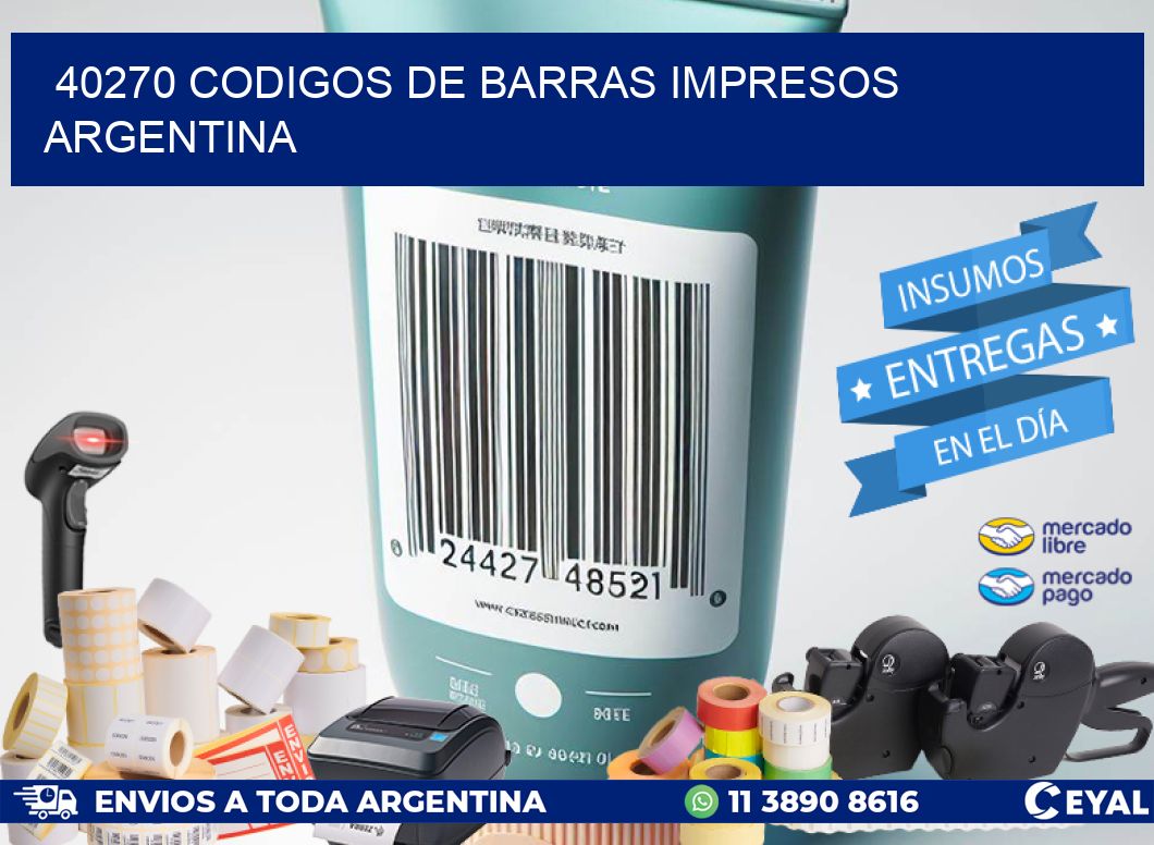 40270 Codigos de barras impresos Argentina
