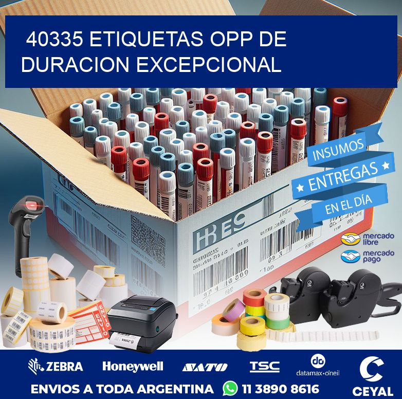 40335 ETIQUETAS OPP DE DURACION EXCEPCIONAL