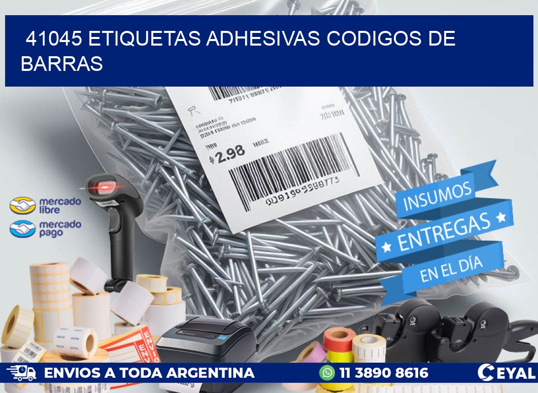 41045 ETIQUETAS ADHESIVAS CODIGOS DE BARRAS