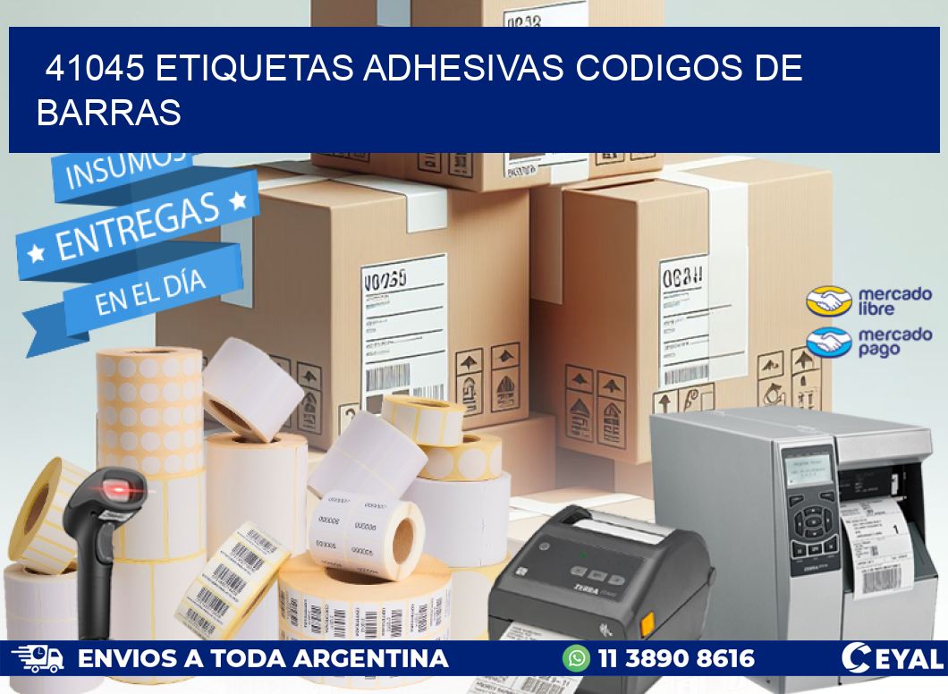 41045 ETIQUETAS ADHESIVAS CODIGOS DE BARRAS