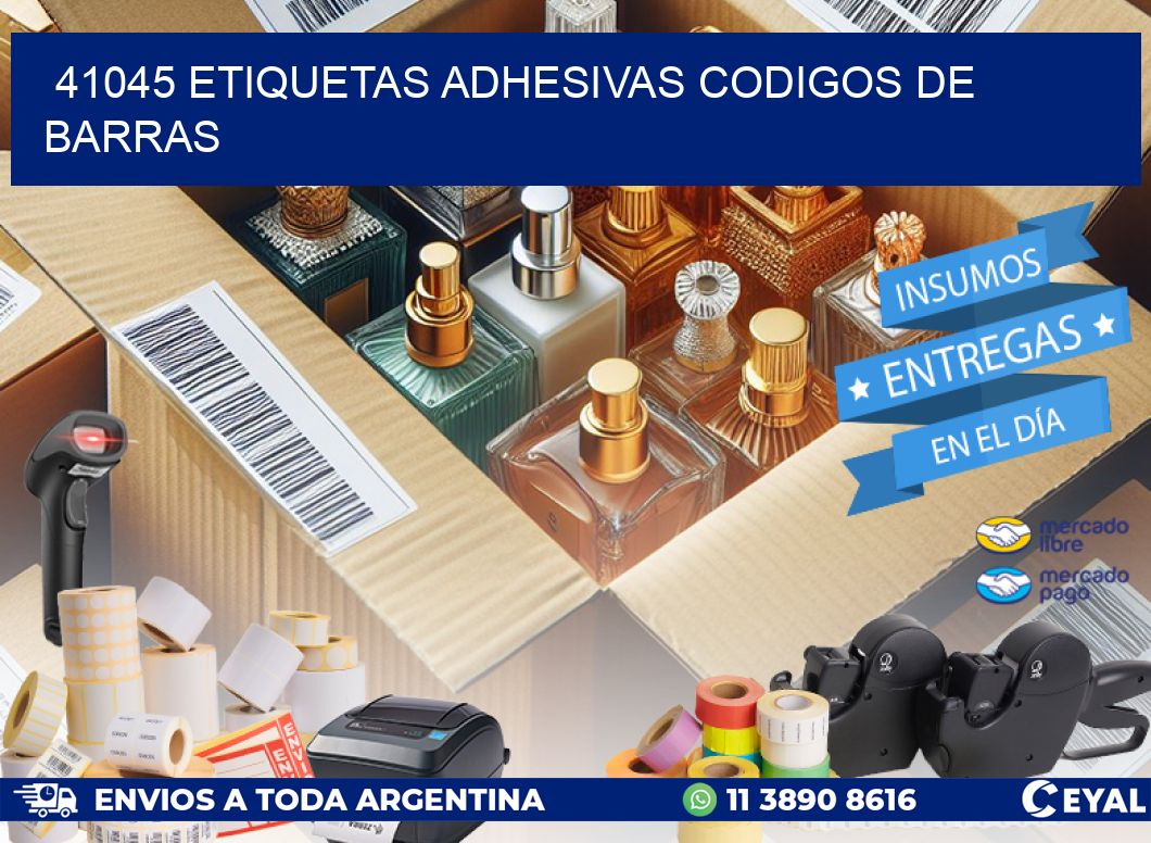 41045 ETIQUETAS ADHESIVAS CODIGOS DE BARRAS
