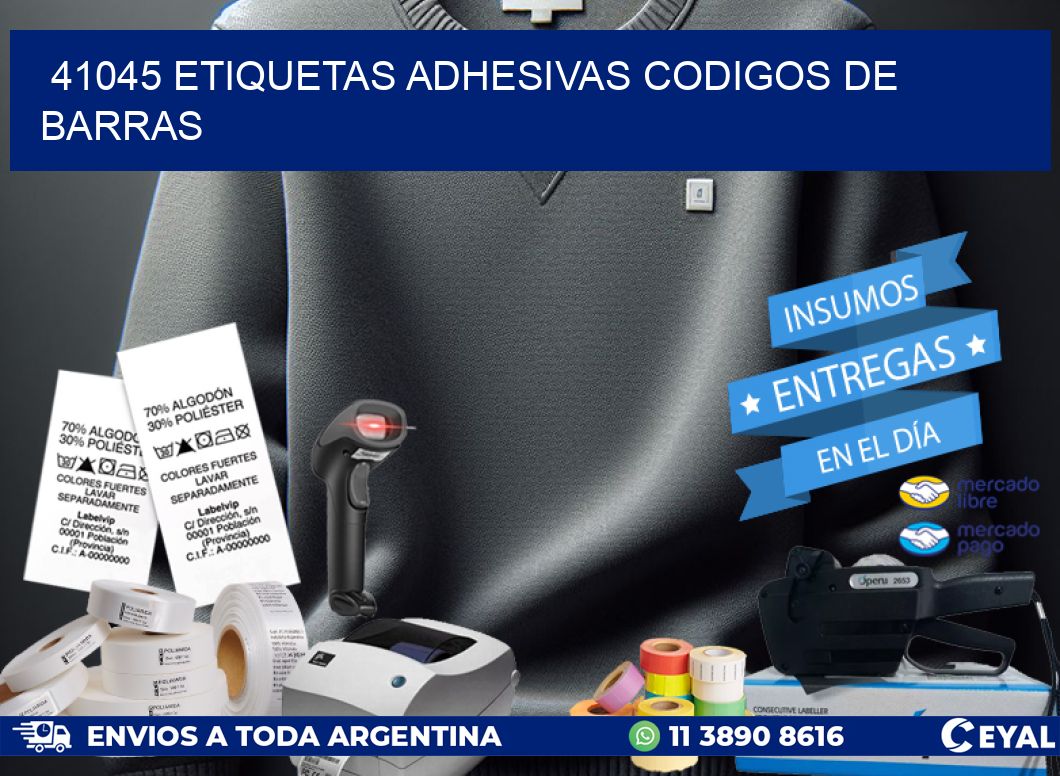 41045 ETIQUETAS ADHESIVAS CODIGOS DE BARRAS