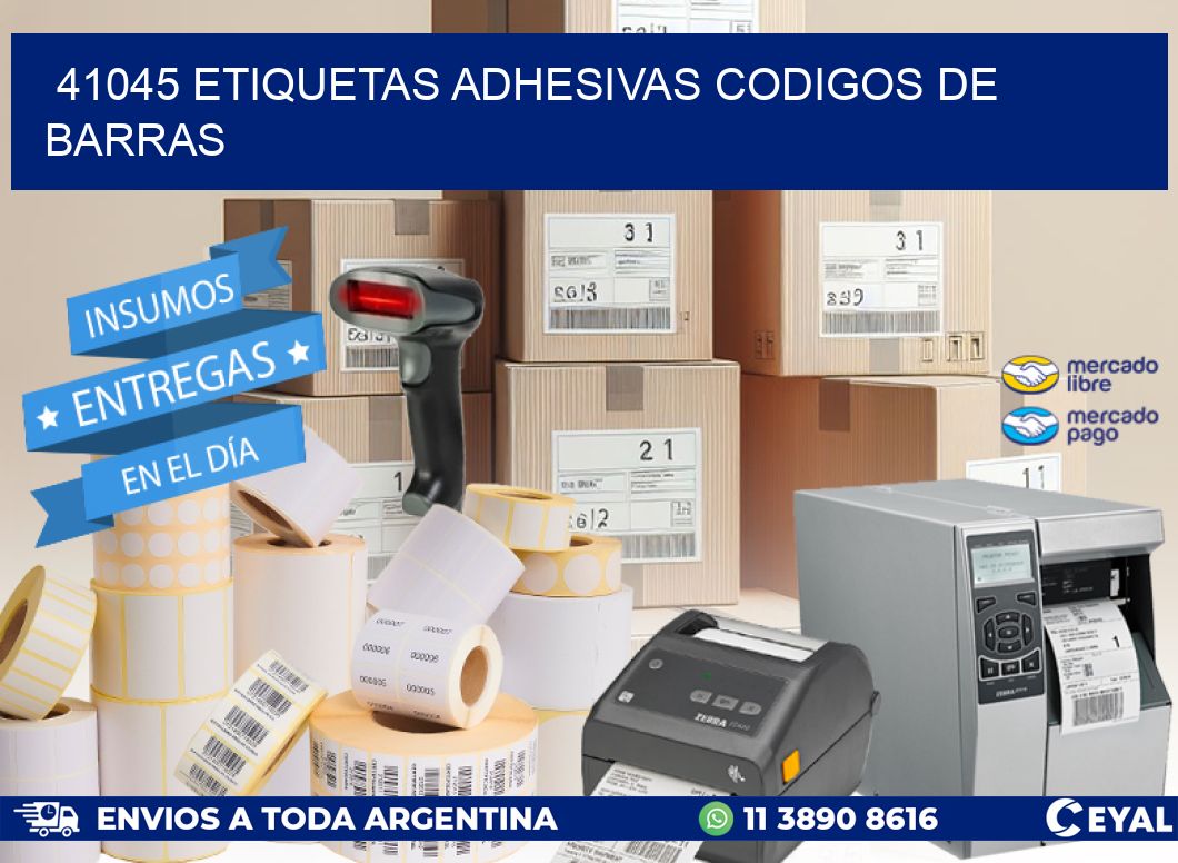 41045 ETIQUETAS ADHESIVAS CODIGOS DE BARRAS