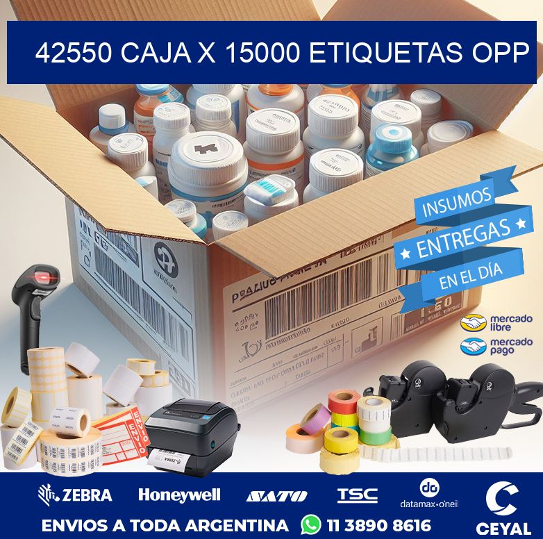42550 CAJA X 15000 ETIQUETAS OPP