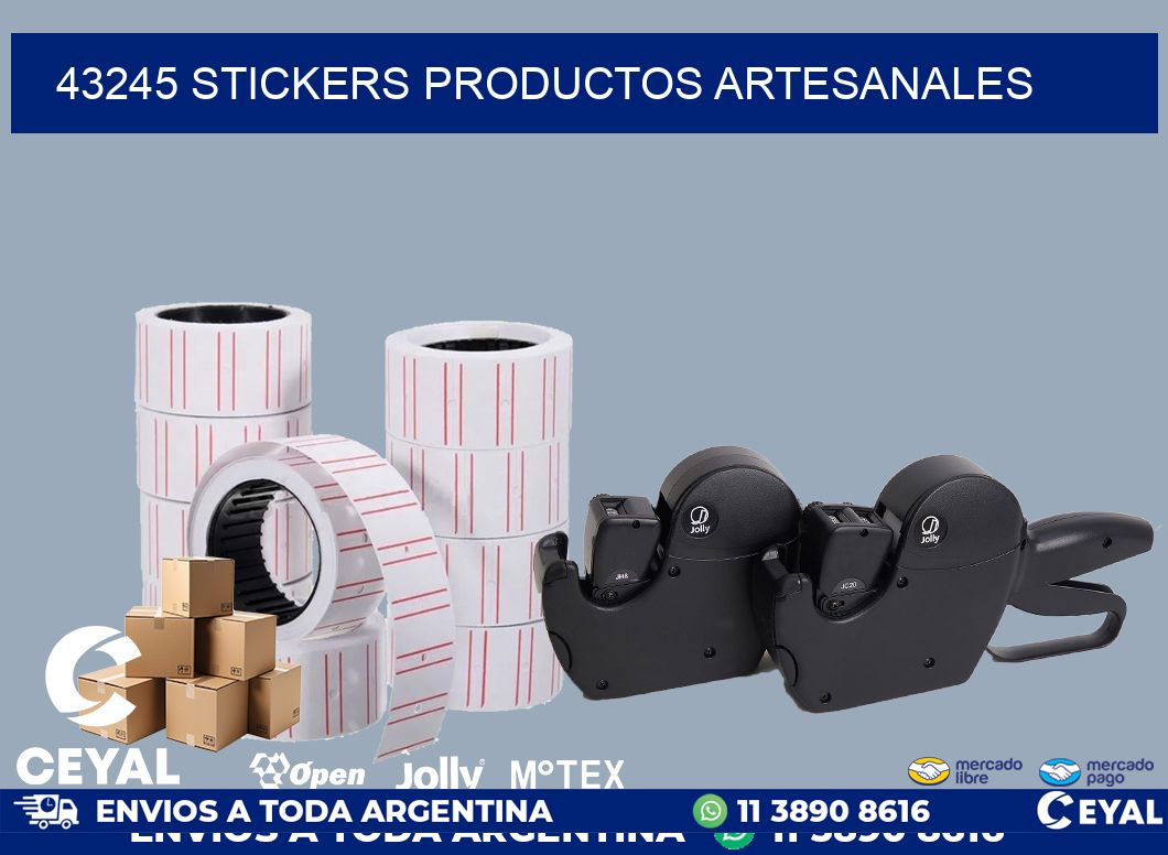 43245 stickers productos artesanales