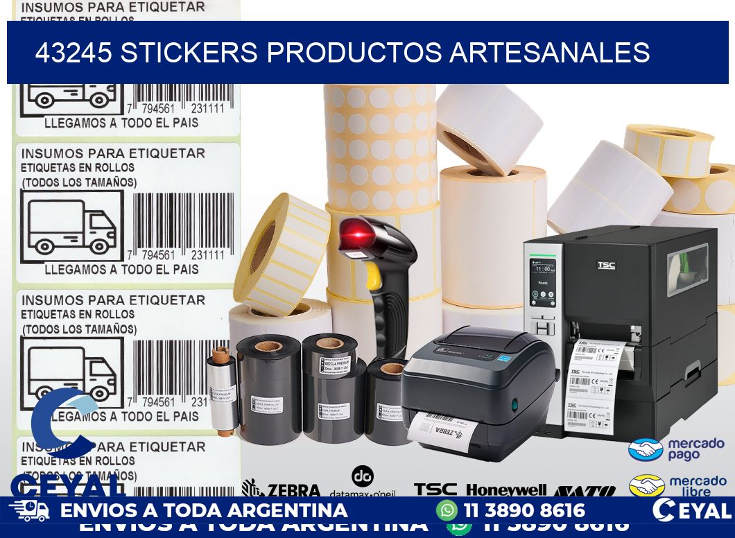 43245 stickers productos artesanales
