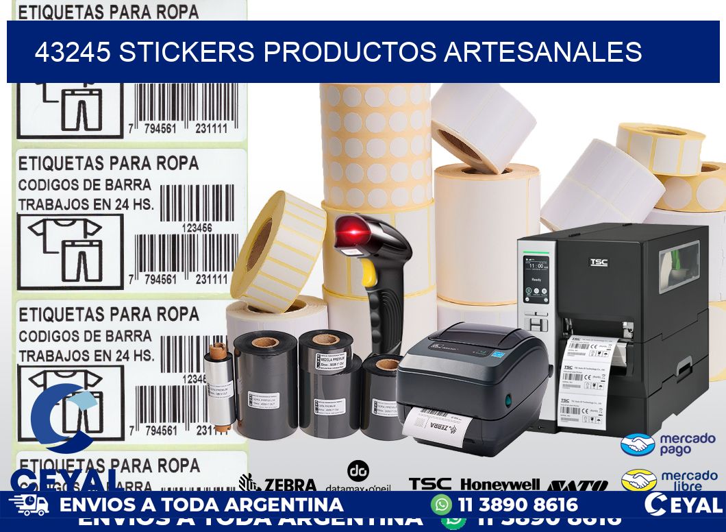 43245 stickers productos artesanales